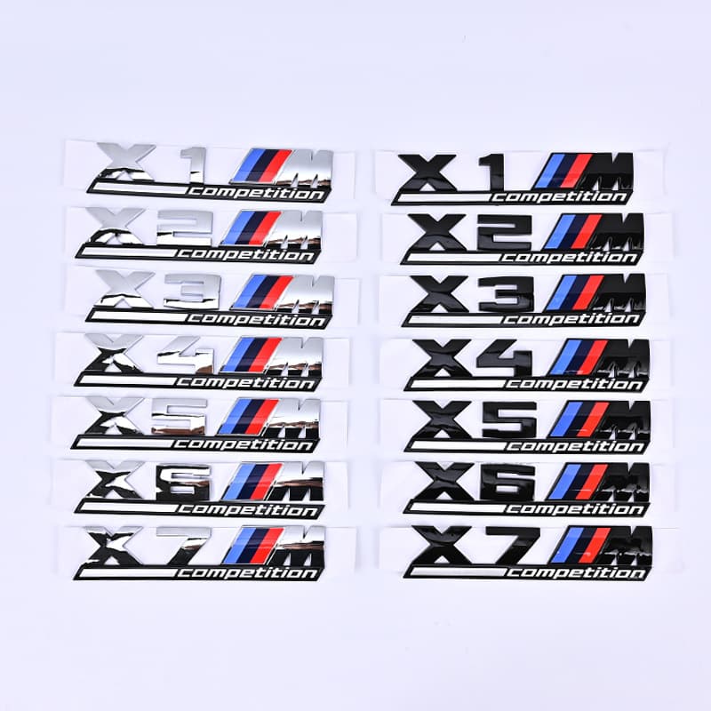 For BMW M5 Thunder Performance Badge M3 M4 X1 Modified X4 X5 X6 M Black Car Emblem Sport Rear Badge Sticker