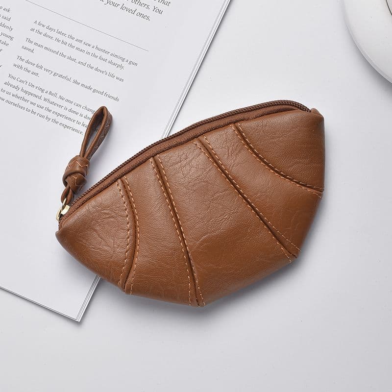 Cross-Border Hot Selling Niche Design Mini Croissant Dumpling Bag Ins Popular Retro Exquisite Hand-Held Lanyard Coin Purse