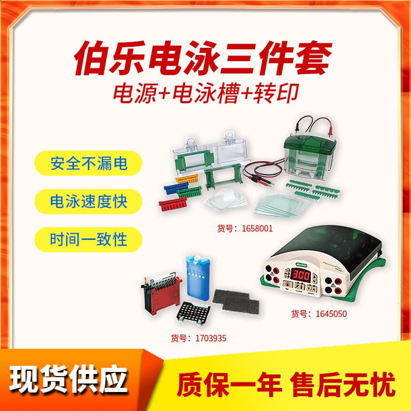 Bio-Rad Mini Vertical/Horizontal Electrophoresis Tank Power Supply Transfer Electrophoresis Apparatus 1658033 Three-Piece Electrophoresis Set
