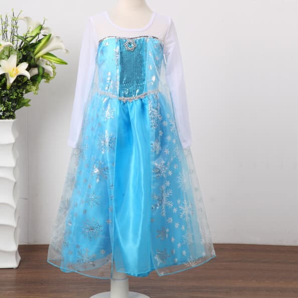 2019 Popular Cartoon Printed Dress Women's Children's Mesh Sequins Aria Princess Dress Children's Performance Costume