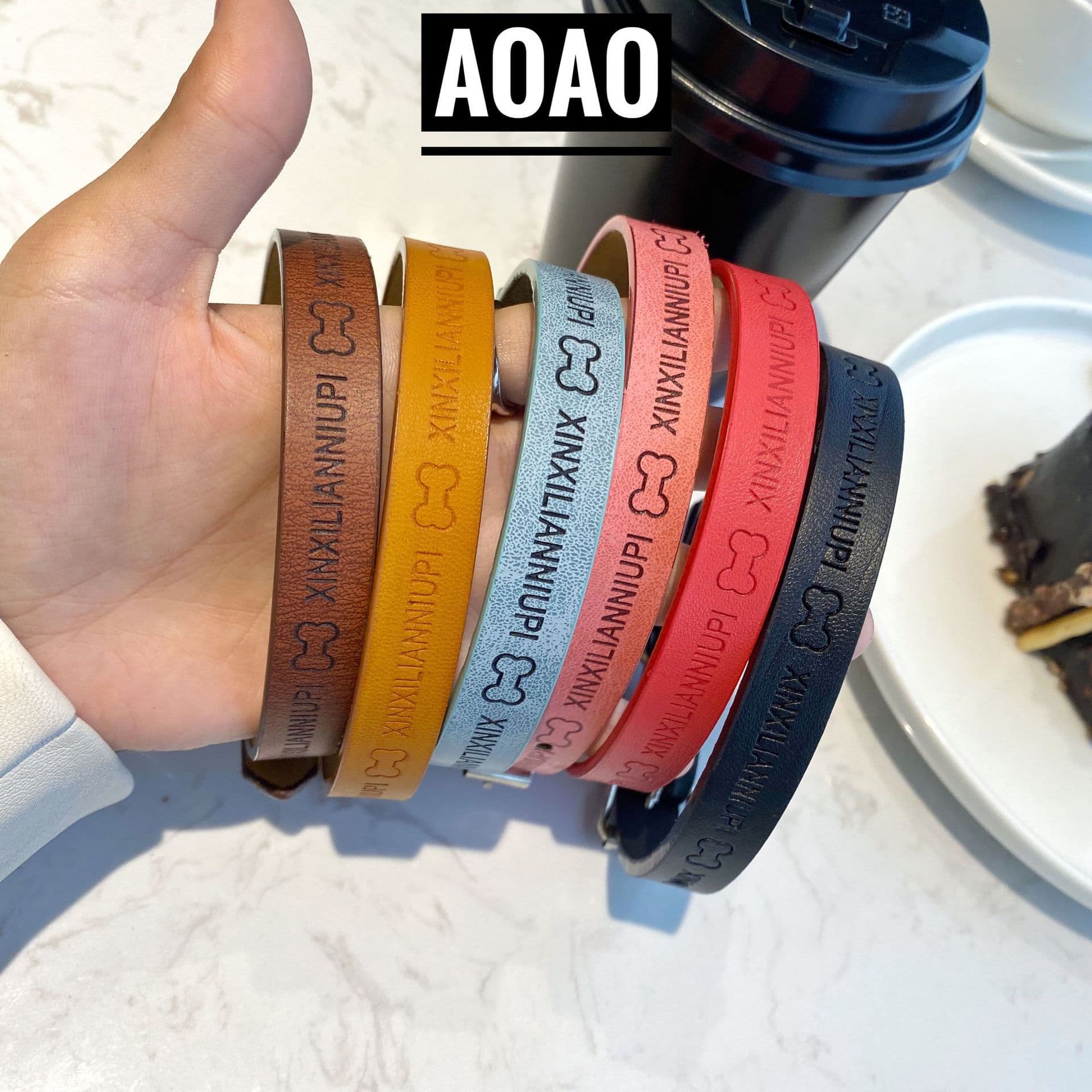 Factory Direct Cute Printed Pet Collar Supplies Durable Anti-Bite Small Medium Large Dog Leather Collar