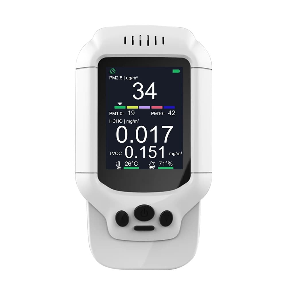 8-in-1 Air Quality Detector for Dust, Haze, Temperature, Humidity, and Formaldehyde - English Foreign Trade