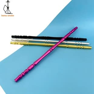 Arabic Hookah with Trendy Stainless Steel Hookah Base and Long Aluminum Hookah Handle, Pink and Gold, In Stock