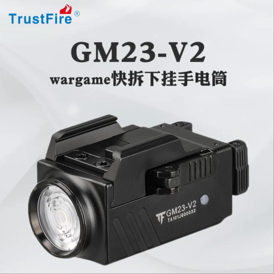 Outdoor Search Tactical Flashlight GM23-V2 Mounted Rail Light, 850 Lumens High Brightness Under-Barrel Flashlight with Built-in Direct Charging