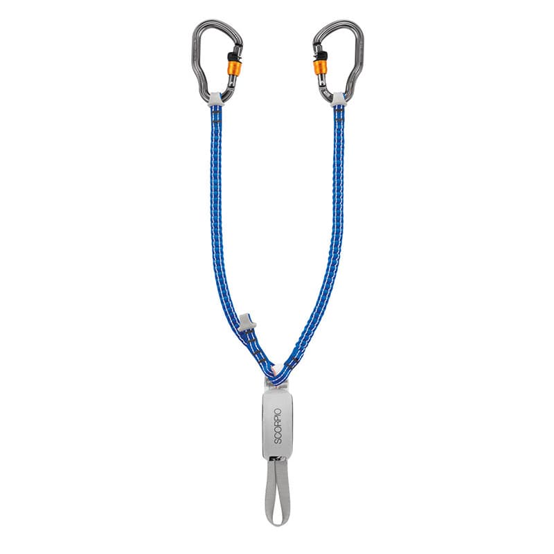 PETZL/Climbing Scorpio Vertigo retractable lanyard main lock potential energy buffer pack via ferrata lanyard.