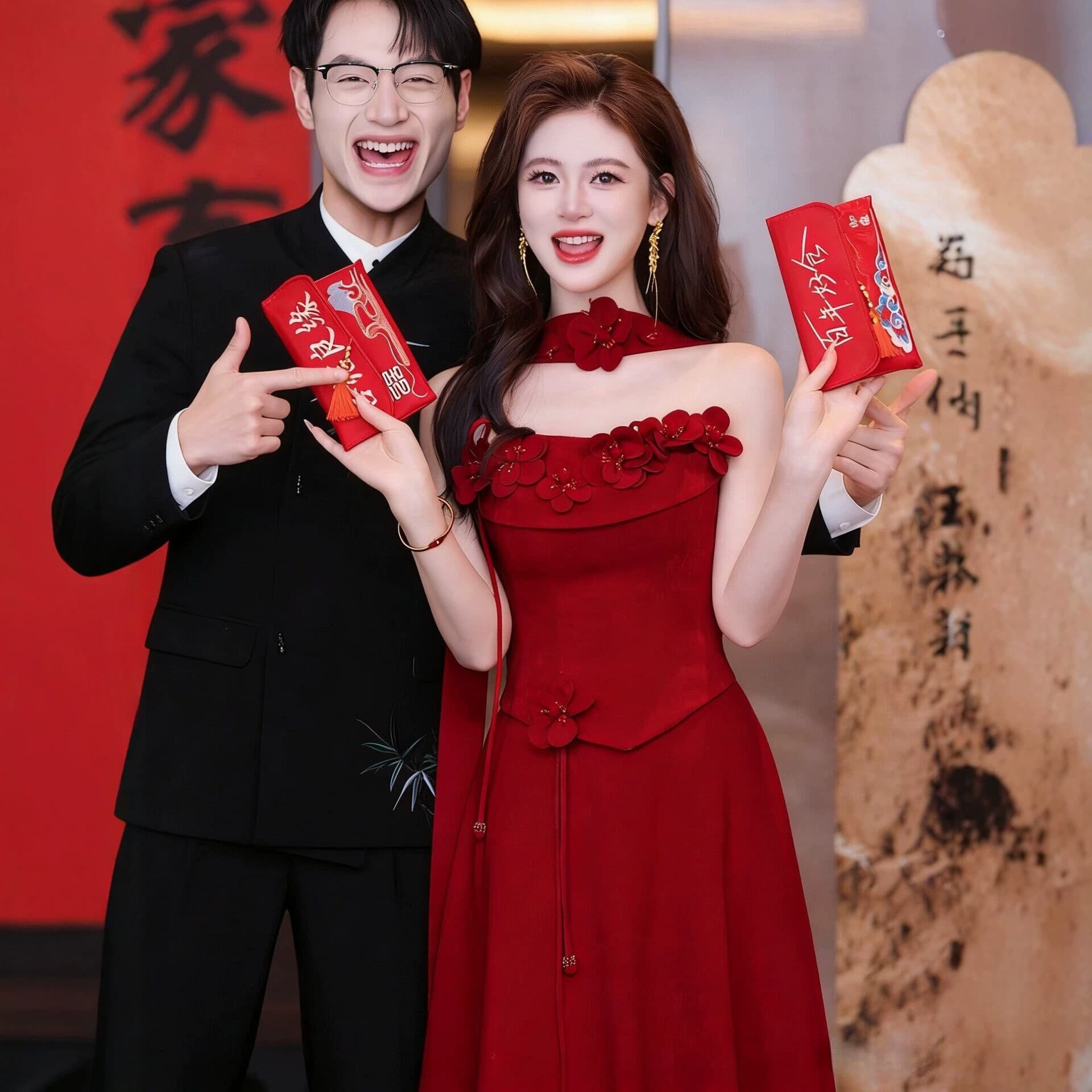 Red Wedding Toast Dress Bride New Chinese Style Strapless Morning Gown High-End Luxe Return Banquet Engagement Dress