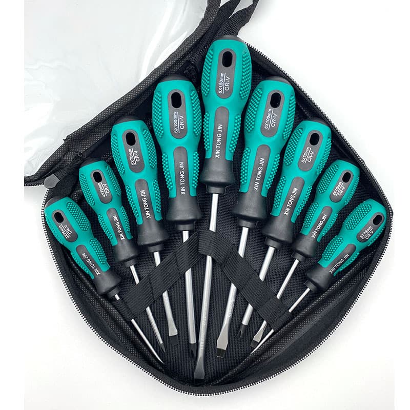 Multi-Functional Screwdriver Set Magnetic Cross And Flat Head Combination Tool Kit Chrome Vanadium Steel Cr_V Non-Insulated Tools