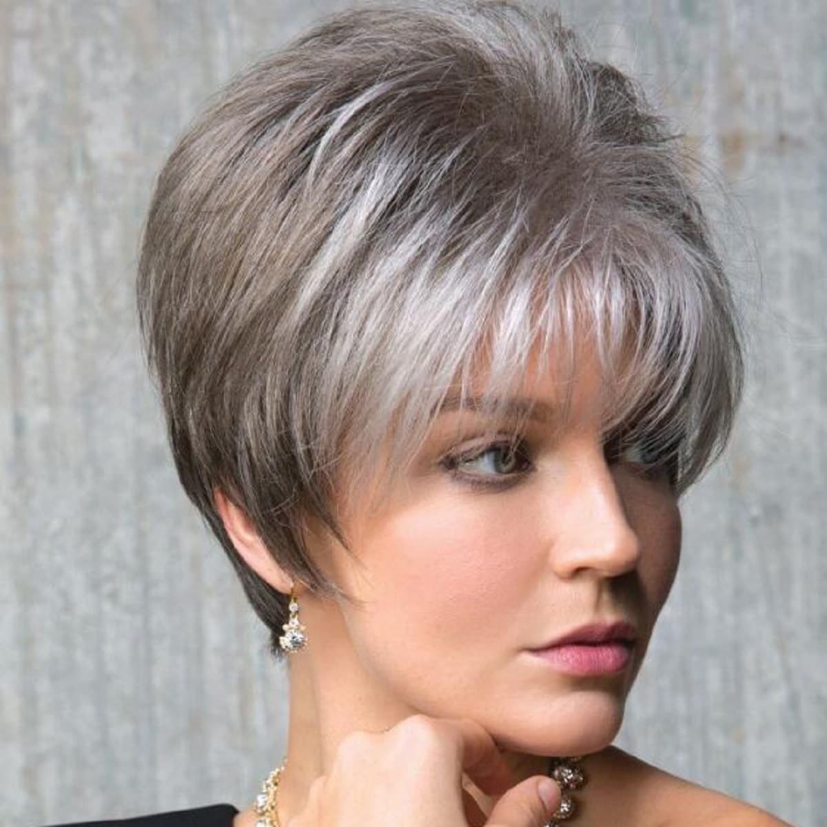 European Style Synthetic Hair Wig Head Cover Slightly Curly Mixed Color Ladies Wig For Women Cross-border Hairpiece