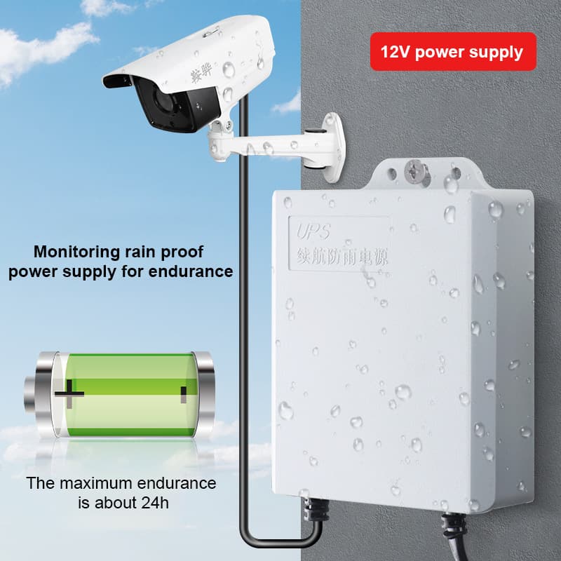Outdoor Mini UPS Uninterrupted Power Supply Waterproof 12V Camera Dome Machine Storage Fireproof Lithium Ion Battery
