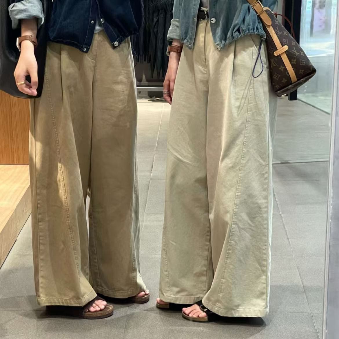Lazy Style Versatile Wide-Leg Pants for Women Draped Casual Straight-Leg Pants Loose High-Waist Hip-Covering Slimming Premium Long Pants New