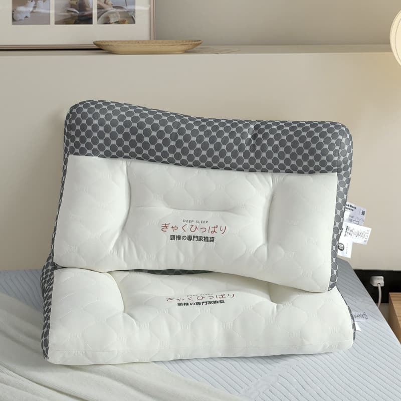 Orthopedic latex sheet massage anti-arch traction pillow partitioned cervical vertebra pillow to aid sleep pillow core one piece drop shipping source