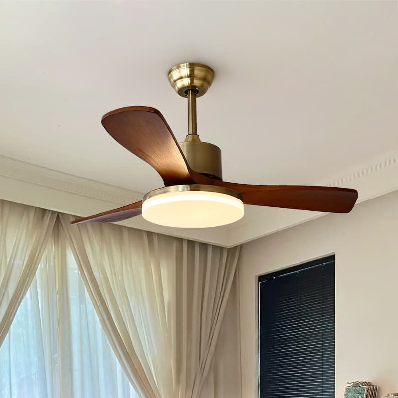 "Perch Fan Lamp" Open Leaf Style/Medieval Style Ceiling Fan Lamp American Retro Dining Room Lamp Living Room Main Lamp