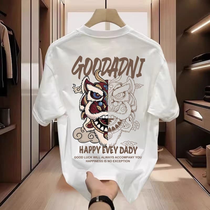 Cross-border pure cotton short sleeve t-shirt, versatile pure cotton T-shirt summer casual men's short sleeve t-shirt