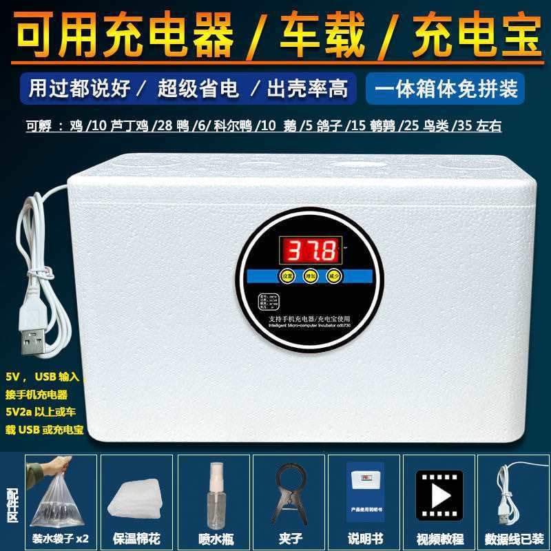 Home Automatic Water Bed Incubator for Chicken Eggs, Quail Eggs, Constant Temperature Incubation Box