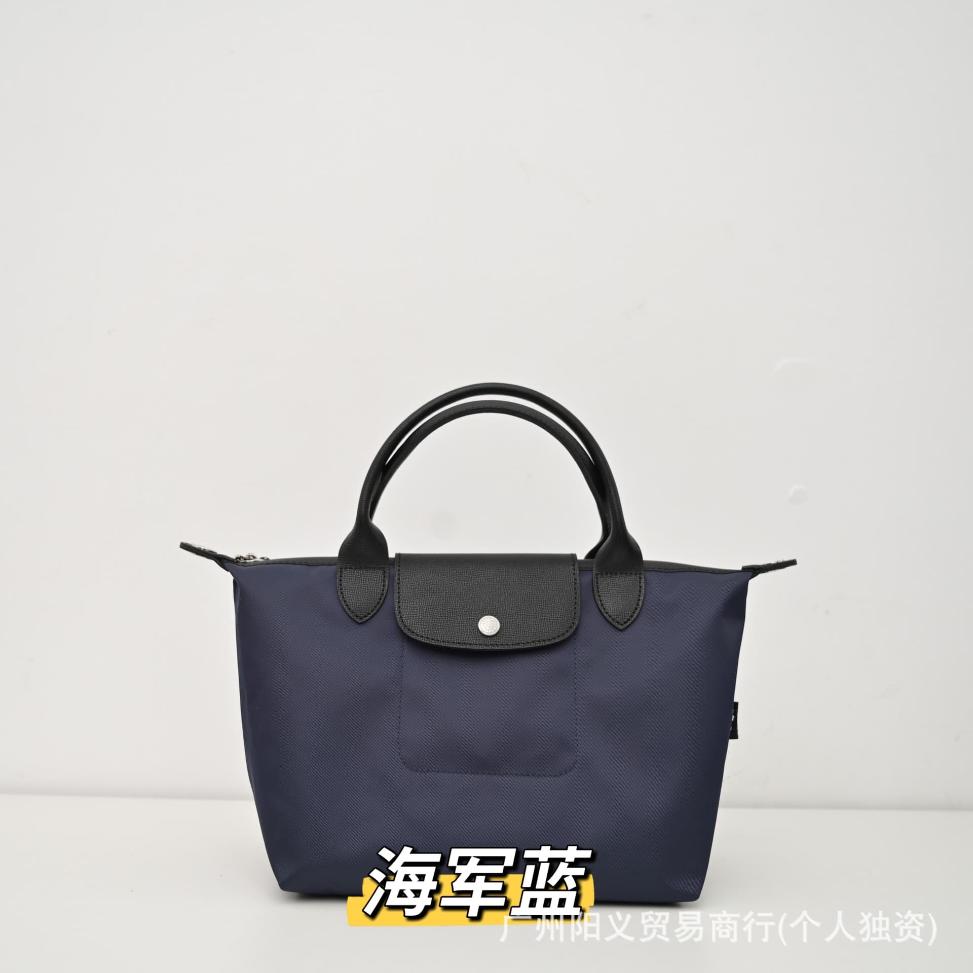 French Longchamp Simple Energy Eco-Friendly Series Lightweight Versatile Nylon and Leather Patchwork Hobo Bag Crossbody Handbag