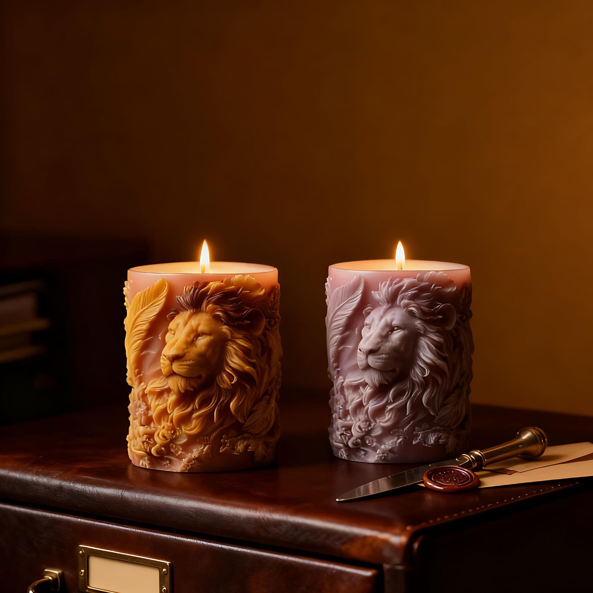 Sanxin Atmosphere Lion King Aromatherapy Candle Mold DIY Creative Lion King Silicone Mold