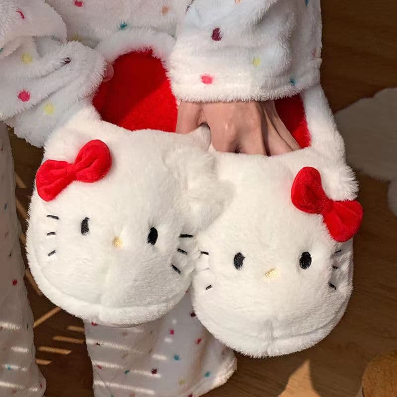 Cute Thickened Cotton Slippers Women's Autumn/winter Anti-slip Home/dormitory Ins Girl Warm Fashionable Casual Shoes