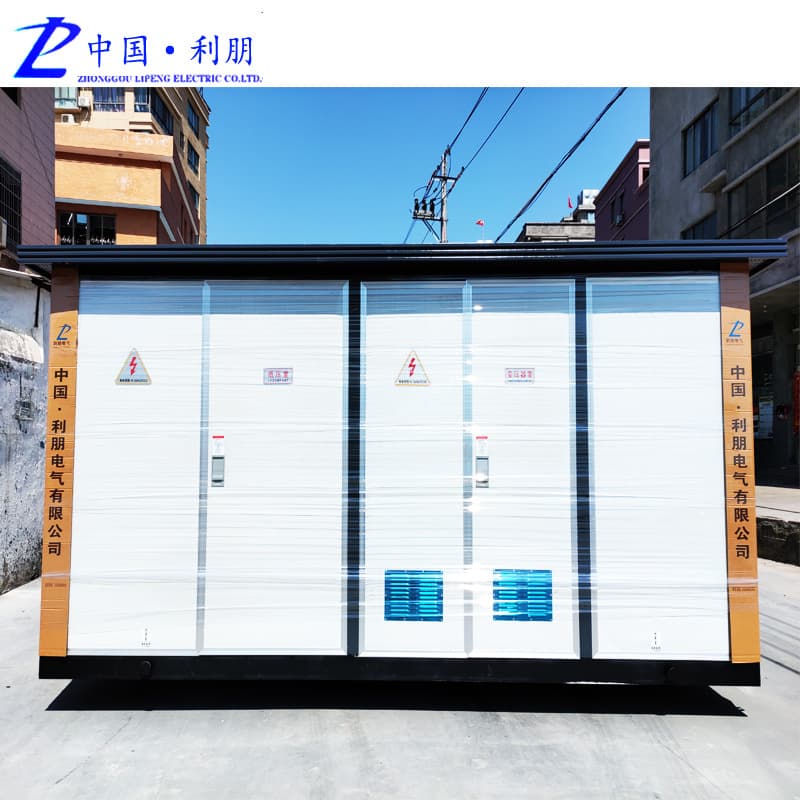 Outdoor Compact Substation Complete Photovoltaic Power Distribution House 630kVA Prefabricated Power Box European-style Charging Pile Compact Substation YB