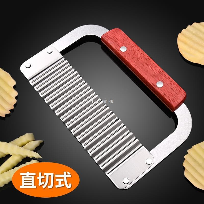 Wolf tooth potato knife to cut potatoes, wavy knife, kitchen household cutting knife, pattern corrugated French fries knife artifact