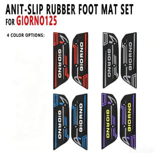 Compatible with Honda Giorno 125 Non-Slip Footrest Pad Rubber Left and Right Foot Pad Pair with Fixing Nuts