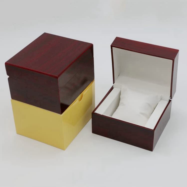 High-end Painted Wooden Watch Box Single Jewelry Bracelet Storage Box Wooden Watch Packaging Individual Premium Oil Painted