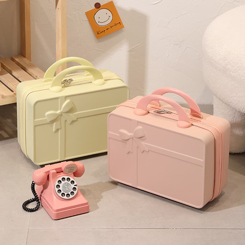 Handheld Case 14-inch Luggage Bowknot Fashion Mini Storage Cosmetic Box High-end Gift Box Wholesale