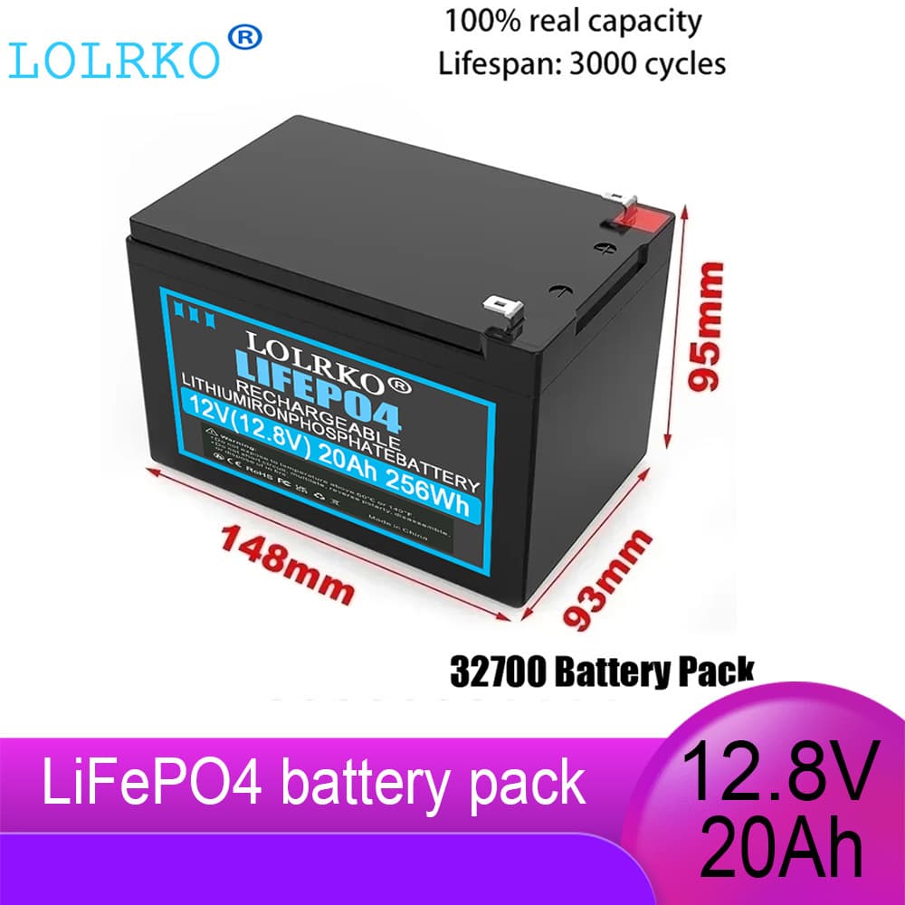 12V 8/15/20Ah lithium iron phosphate battery pack built-in BMS sprayer access control audio toy electric car