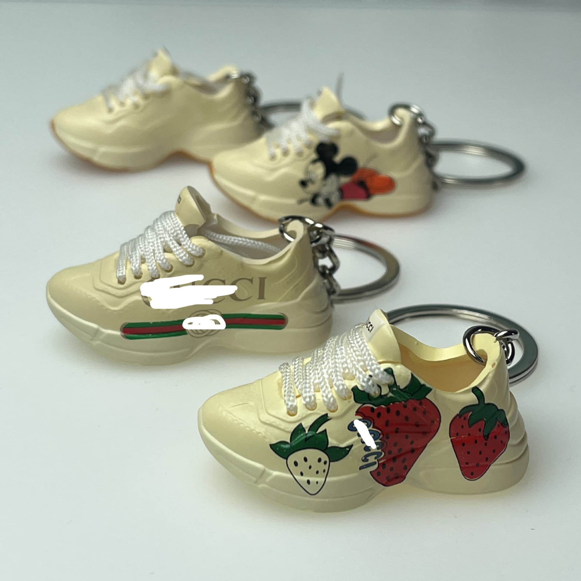 Foreign Trade Gucci Mini 3D Shoe Mold Keychain Luxury Dad Shoes Bag Key Pendant Vintage G Family Accessory