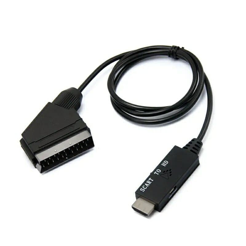 New SCART to HDMI HD Converter 1m Cable, 720P/1080P SCART to HD Converter
