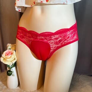 Bell Lace Open Crotch Ultra-Thin Crossdresser Camel Toe Conceal JJ Silicone Fake Vagina One-Piece No-Removal Sexy Panties