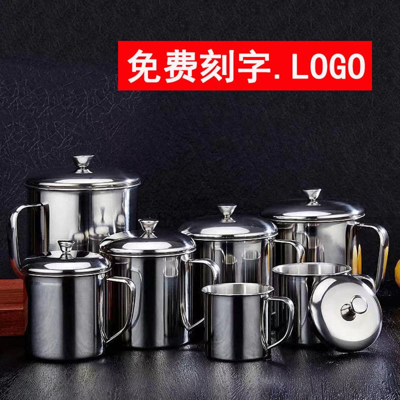 304 Food-Grade Stainless Steel Roasted Pear Water Cup Children's Kindergarten Small Cup Large Capacity Household Tea Mug with Lid