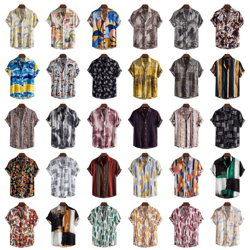 Cross-border 2024 Summer New Wish AliExpress Amazon 3D Digital Print Casual Short-Sleeve Floral Shirt