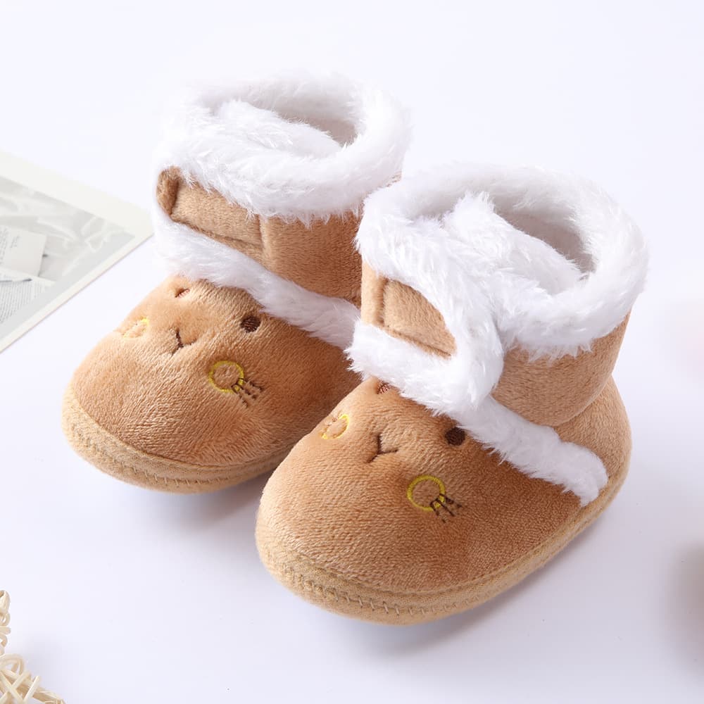 2023 New Baby Shoes for 0-1 Year Olds, Autumn and Winter Soft-Soled Walking Shoes, 3-5-7-9 Months Unisex Children's Cotton Shoes