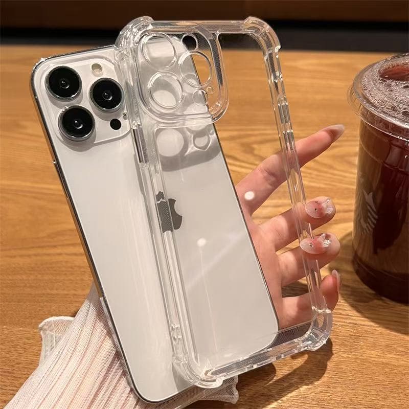 Suitable for iphone17promax mobile phone case transparent four corners anti-fall Apple 16 new 14 high-end 15plus