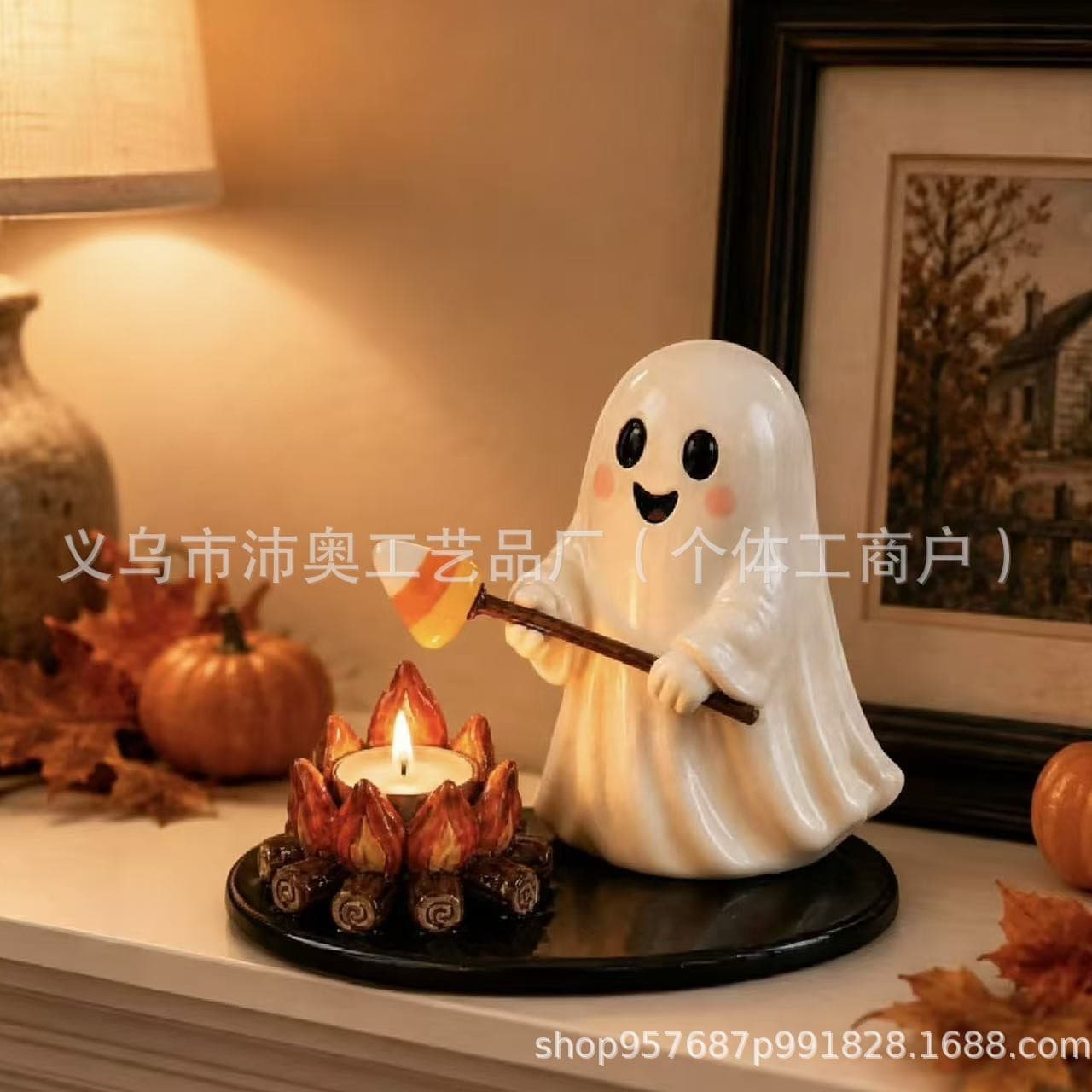 Halloween Campfire Tealight Holder Decoration