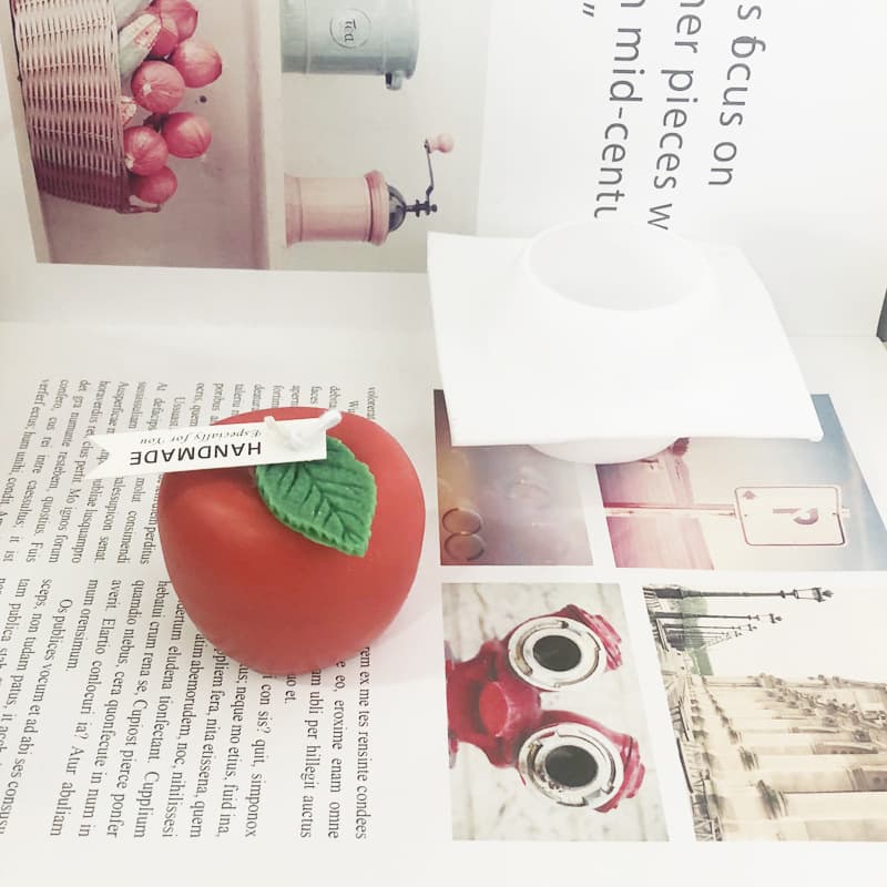 Creative DIY Aromatherapy Candle Materials, Simulated Apple Candle Silicone Mold, Simple Soy Wax Baking Mold