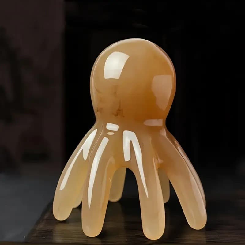 Cross-border drop shipping massage comb head meridian clearing tendon scraping stick octopus comb scalp acupressure itch relief