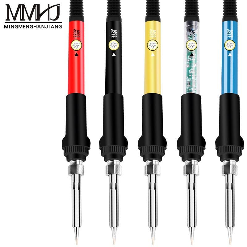 Internally heated soldering iron model 806 with knob adjustable temperature, 60W constant temperature for industrial and household soldering gun sets.