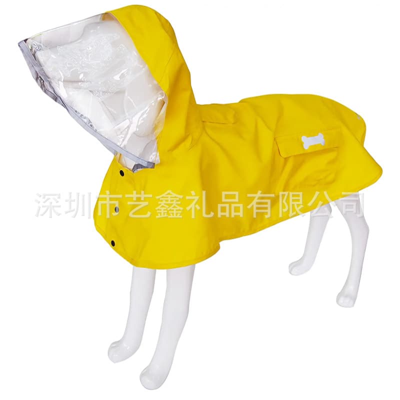 Pet Raincoat Portable Reflective Clothing Pet Apparel Cat Dog Jacket Adjustable Lightweight Raincoat