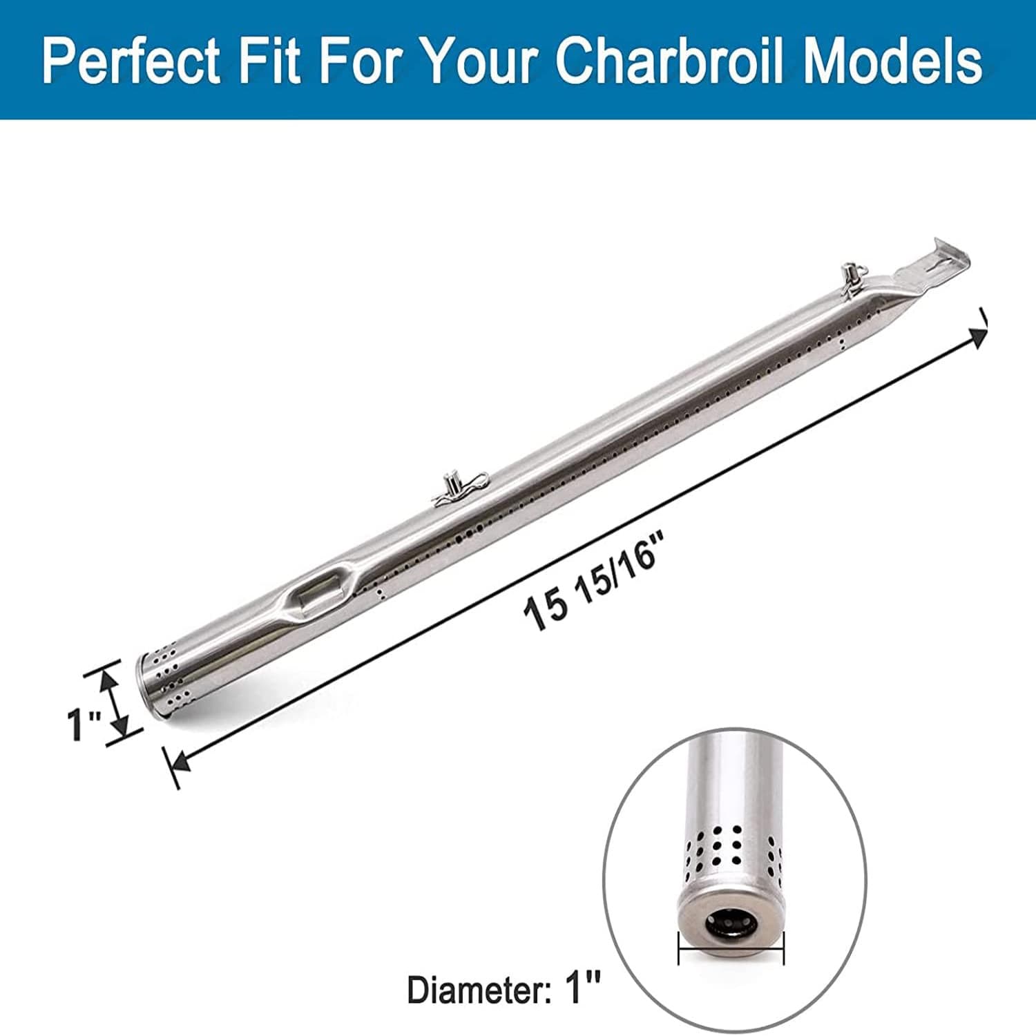 Amazon Best Seller 14731 Stainless Steel Stove Burner, Replacement Parts for BBQ Grill
