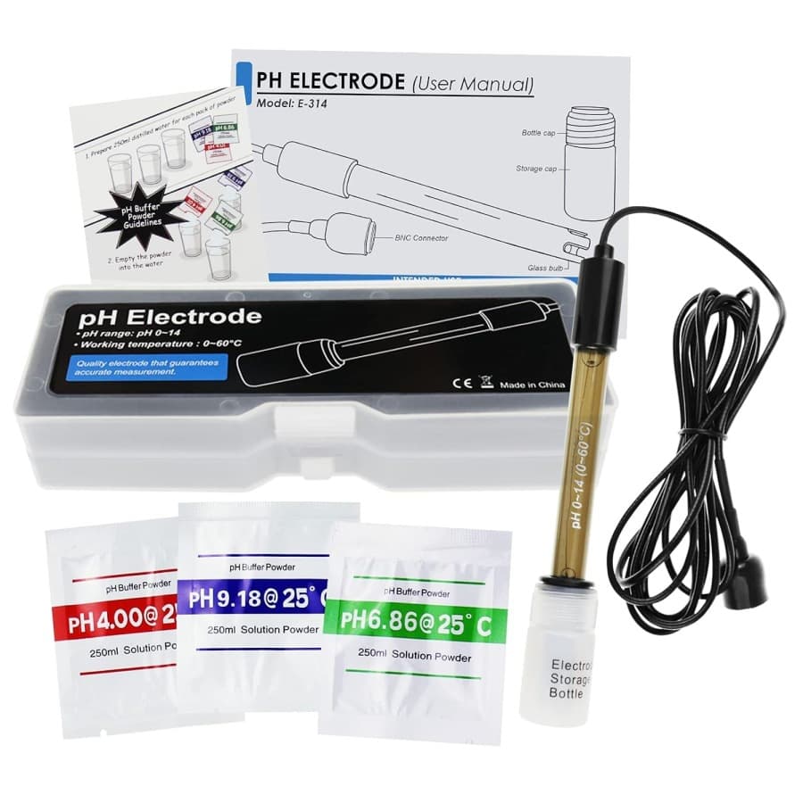 Cross-border plastic-shell pH electrode for swimming pools, aquaculture, and laboratory waterproof pH testing.