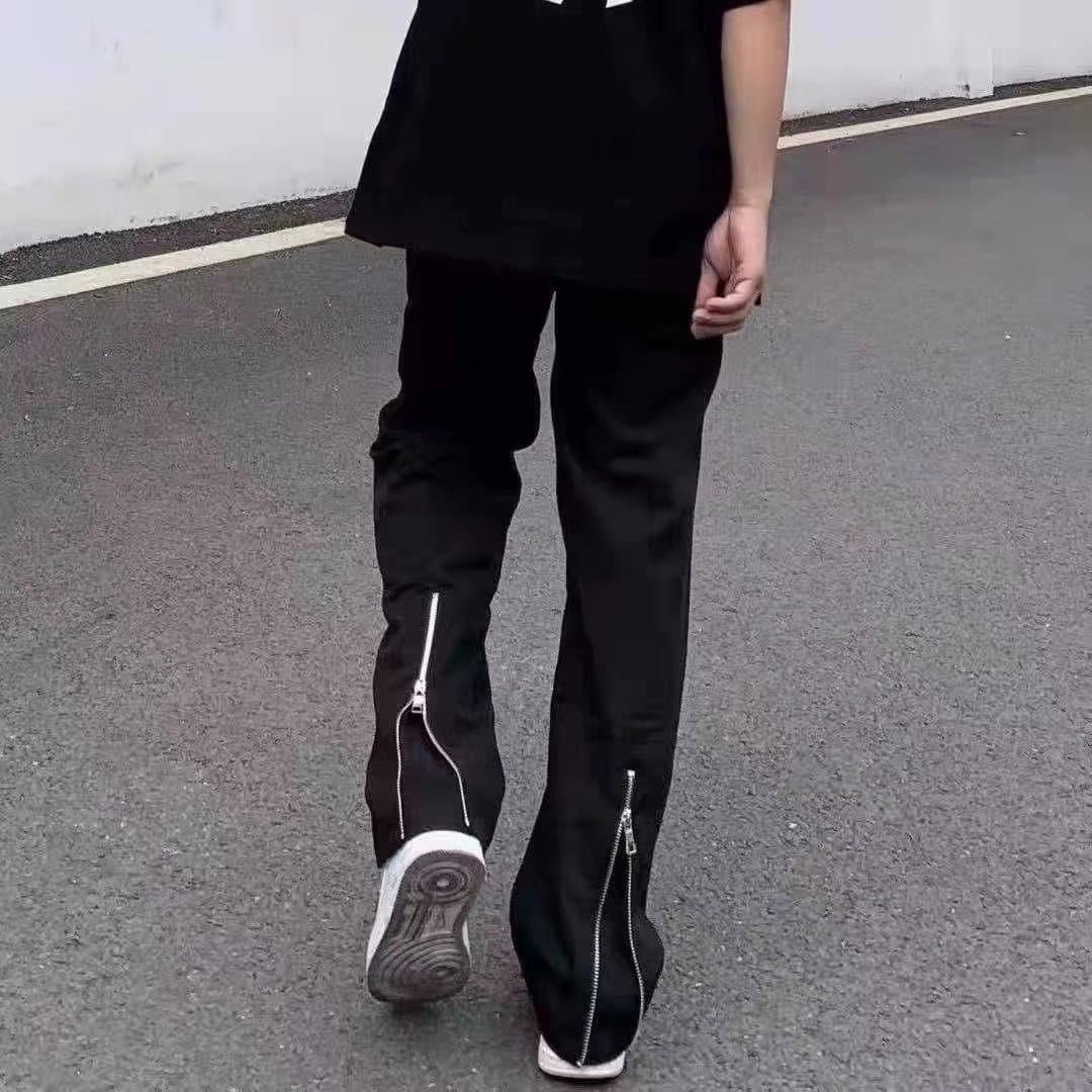Japanese Hong Kong style straight casual all-match pants for autumn and winter new loose trendy all-match sports jeans for boys
