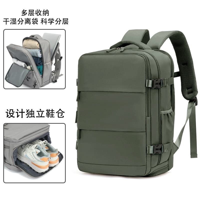 Simple travel cross-border men and women lightweight large-capacity backpack with shoe compartment business travel computer multi-function backpack