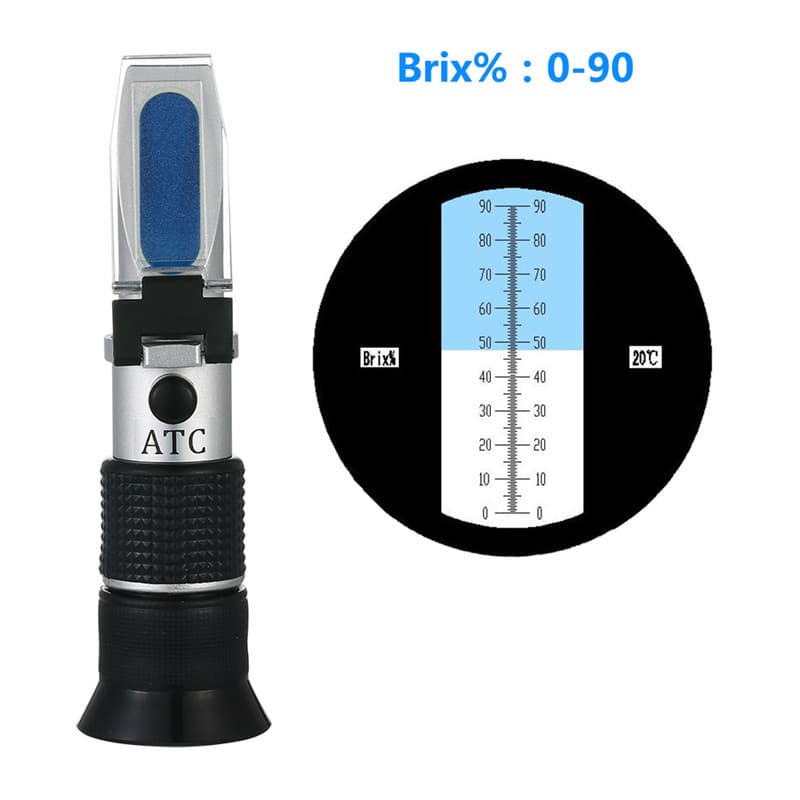 Handheld refractometer sugar content meter 0-90% measuring instrument juice honey syrup sweetness meter handheld measuring instrument refraction