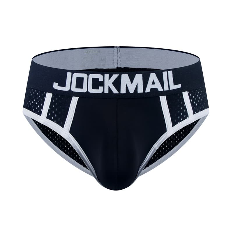 Men's Breathable Sports Fitness Underwear Triangle Low Waist Nylon Briefs Comfortable Seamless Innerwear Jockmail
