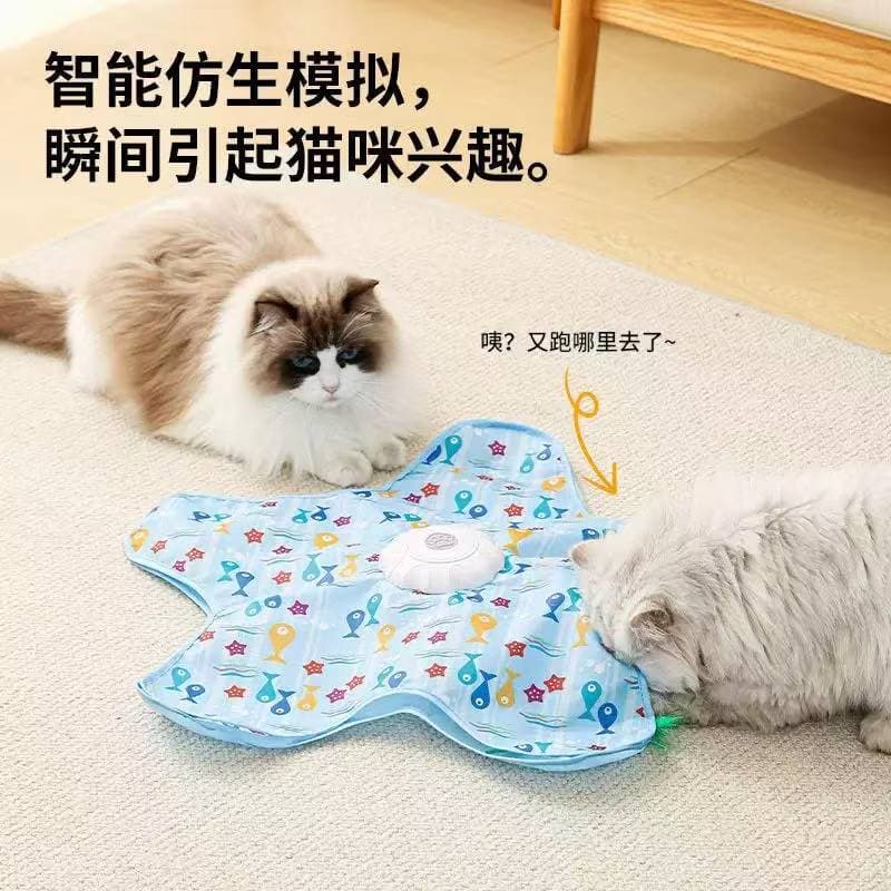 New Cat Toy Hunting Blanket Automatic Cat Teaser Toy Self-Entertainment Boredom Relief Hiding Electric Puzzle Pet Toy Supplies