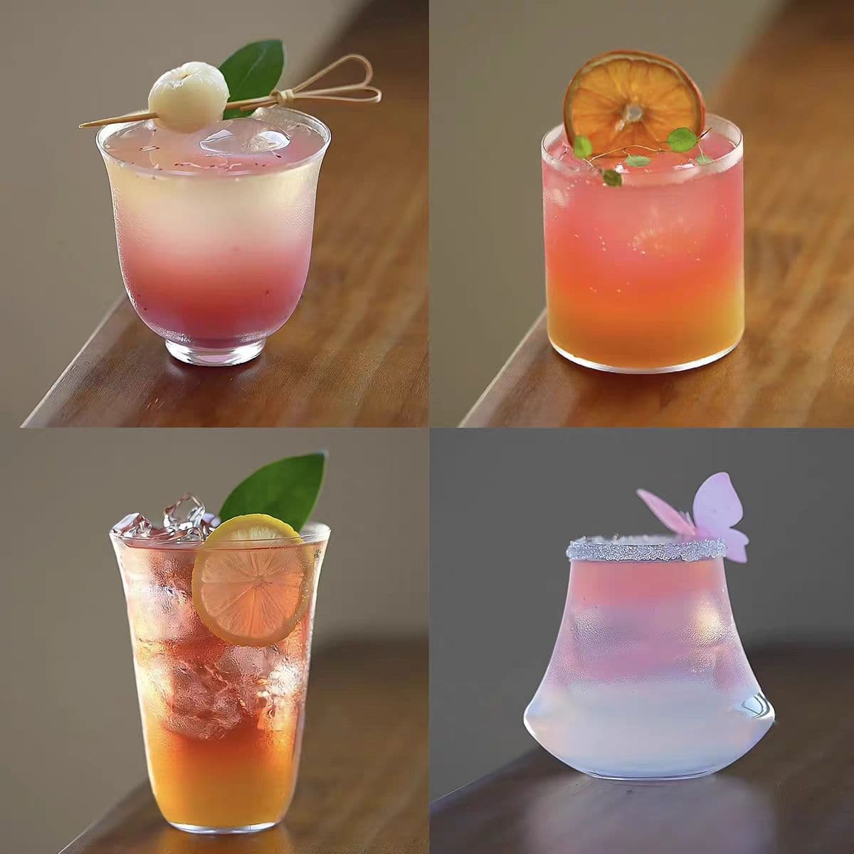 Creative Ultra-Thin Collins Glass Long Drink Glass Simple Cocktail Drink Glass Highball Glass Old Fashioned Glass Glass Coffee Cup