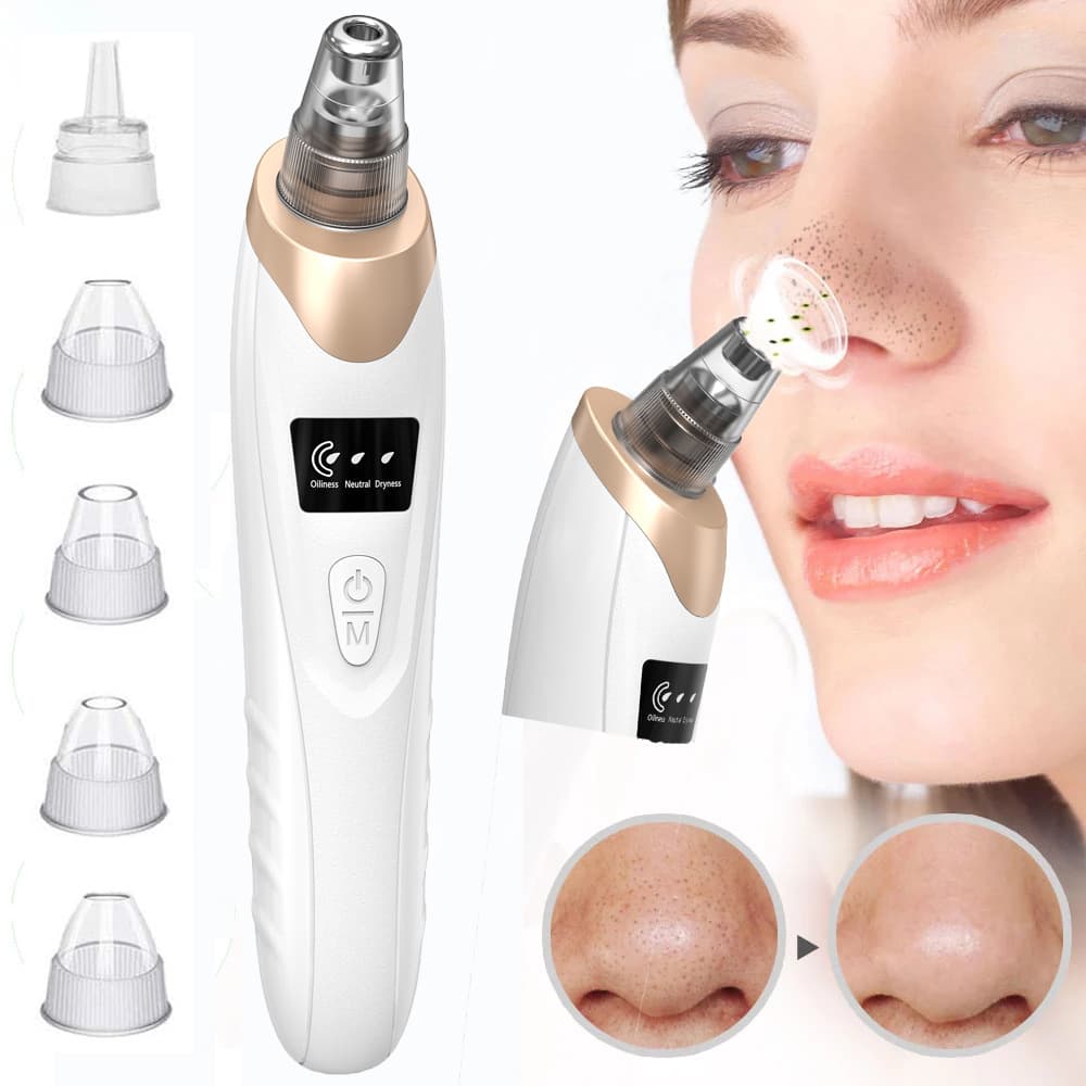 Electric Blackhead Remover, Portable Pore Cleaner with Visual Bubble Technology, Wholesale Facial Blackhead Extraction Device