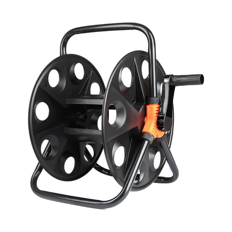 Home 30m Hose Reel Cart Frame, Car Wash Water Gun 4-Point Hose Storage Rack, Reel Coil Winding Garden Tool