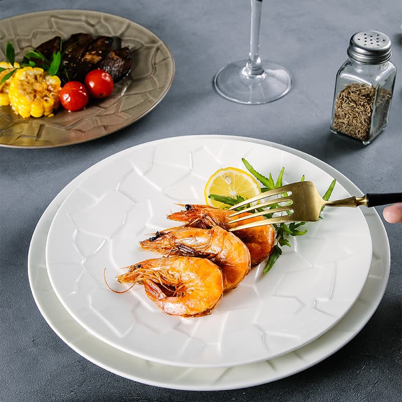 Creative ceramic dinner plate retro kiln Porcelain Dinner Dishes and plate hotel